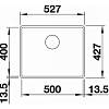 Мойка SUBLINE 500-F SILGRANIT (в уровень) черный BLANCO (525994), в Украине - фото №4 - small