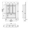 Организация для столовых приборов W=400 (350-290mm) L=500 H=55 белый матовый MULLER, недорого - фото №3 - small