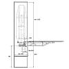 Встраиваемая гладильная доска левая металлическая сетка 1200*380 мм Muller, купить в Украине - фото №11 - small