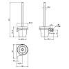 Ершик туалетный подвесной Ferro Fiori BR 5070, черный, цена - фото №6 - small