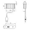 VersaPICK USB-розетка овальная, 1 USB порту (5В / 9В, 3А / 2A), 110-220В, IP20, ZAMAK, нержавеющая с, фото - фото №5 - small
