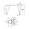 Ножка мебельная Ferro Fiori M 12040, h=100, max 200кг, черный, фото - фото №5 - small