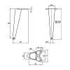 Ніжка меблева Ferro Fiori M 12040, h=200, max 200кг, чорний, в Україні - фото №4 - small