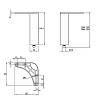 Ножка мебельная Ferro Fiori M 12070, h=140, max 200кг, черный, в Украине - фото №4 - small