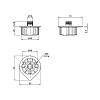 База для ніжки кухонної 270F, чорна, Scilm - small