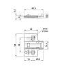 Відповідна планка для петлі з доводчиком, чорний матовий, 3D Muller profi line H = 2 мм, недорого - фото №3 - small