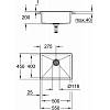 Мийка кухонна K700, нерж.сталь, прямокут., без крила, 550x450x200мм, нержавіюча сталь Grohe (31726SD, від виробника - фото №9 - small