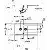 Мойка кухонная K400, гранит, прямоуголь., с крылом, 1000x500x205мм, серый гранит Grohe (31642AT0), в Украине - фото №4 - small