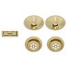Відвідна арматура InFino для двох чаш з клапаном-автоматом satin gold BLANCO (207443) - small