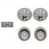 Набір декоративних елементів C-overflow satin platinuml (дві чаші) BLANCO (207410) - small