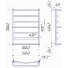 Водяной полотенцесушитель Люкс, 700x530x500мм, хром Mario (1.1.0303.01.P), в Украине - фото №4 - small