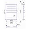 Водяной полотенцесушитель Люкс, 800x530x500мм, хром Mario (1.1.0304.01.P), в Украине - фото №4 - small