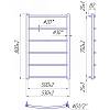 Водяной полотенцесушитель Стандарт, 800x530x500мм, хром Mario (1.1.0207.01.P), заказать онлайн - фото №8 - small