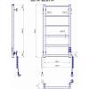 Электрический полотенцесушитель Классик F НР-I, 800x430x75мм, черный матовый Mario (2.3.0702.10.BM), в Украине - фото №4 - small