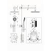 Душевый набор Box с термостатом, верхний душ, лейка, скрытый монтаж, хром Deante (BXYZ0EBT), заказать онлайн - фото №8 - small