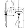 Змішувач для кухні Aquno Select M81 (в/ш, душ) сталь Hansgrohe, недорого - фото №3 - small