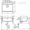 Набір для кухні гранітна мийка S520-F510 чорний графіт + змішувач Talis M54 чорний матовий Hansgrohe, в Україні - фото №4 - small