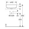 Умивальник на стільницю VariForm 40 см, білий Geberit {500.768.01.2), в Україні - фото №4 - small