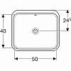 Умивальник вбудований VariForm 50х40 см, білий Geberit {500.765.01.2), в Україні - фото №4 - small