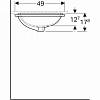 Умивальник вбудований VariForm 50х40 см, білий Geberit {500.765.01.2), ціна - фото №6 - small