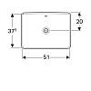 Умывальник накладной VariForm 55х40 см, белый Geberit {500.737.01.2), в Украине - фото №4 - small