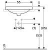 Умывальник накладной VariForm 55х40 см, белый Geberit {500.737.01.2), фото - фото №5 - small