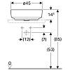 Умивальник на стільницю VariForm 45 см, білий Geberit {500.769.01.2), ціна - фото №6 - small