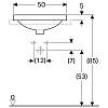 Умывальник накладной VariForm 50х45 см, белый Geberit {500.713.01.2), фото - фото №5 - small