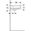 Умывальник подвесной Smyle Square 45х36 см, белый Geberit {500.222.01.1), фото - фото №5 - small