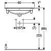 Умывальник накладной Selnova Square 60х48 см, белый Geberit {500.994.00.1), недорого - фото №3 - small