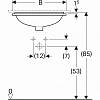 Умивальник вбудований VariForm 45х44 см, бiлий Geberit {500.761.01.2), недорого - фото №3 - small