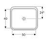 Умывальник встроенный VariForm 50х49 см, белый Geberit {500.767.01.2), в Украине - фото №4 - small