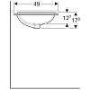 Умывальник встроенный VariForm 50х49 см, белый Geberit {500.767.01.2), цена - фото №6 - small