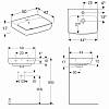 Умывальник подвесной Selnova Square 50х42 см, белый Geberit {500.310.01.7), фото - фото №5 - small