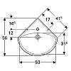 Умивальник підвісний Selnova 56х56 см, кутовий, білий Geberit {501.050.00.5), купити - фото №2 - small