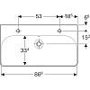 Умывальник подвесной Smyle Square 90х48 см, белый Geberit {500.252.01.1), недорого - фото №3 - small