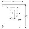 Умывальник Geberit ONE с горизонтальным выпуском, 75х48 см, белый глянец Geberit {505.003.00.1), купить - фото №2 - small