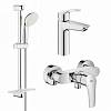 Набор смесителей для ванны Eurosmart + New Tempesta 100, хром Grohe (UA123244M0) - small