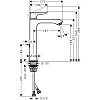 Смеситель для умывальника Metris с донным клапаном Chrome Hansgrohe (31183000), фото - фото №5 - small