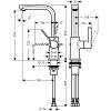 Смеситель для умывальника Metris S 230 Chrome Hansgrohe (31159000), купить - фото №2 - small