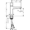 Смеситель для умывальника Metropol 110 Select Chrome Hansgrohe (32571000), купить - фото №2 - small