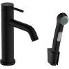 Смеситель Tecturis S 110 для умывальника с гигиенической воронкой Matt Black Hansgrohe (73211670) - small