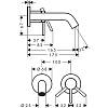 Смеситель Tecturis S 165 для умывальника из стены Matt White Hansgrohe (73350700), недорого - фото №3 - small