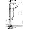 Змішувач для ванни Vivenis підлоговий, Matt White Hansgrohe (75445700), купити - фото №2 - small