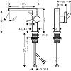 Смеситель Tecturis E 110 Fine CoolStart для умывальника Matt Black Hansgrohe (73020670), цена - фото №6 - small