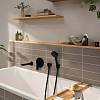 Змішувач для ванни/душу Rebris E, Matt Black Hansgrohe (72468670), купити - фото №2 - small