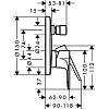 Змішувач для ванни/душу Rebris E, Matt Black Hansgrohe (72468670), недорого - фото №3 - small