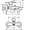 Смеситель для ванны Rebris, Chrome Hansgrohe (72440000), в Украине - фото №4 - small