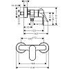 Змішувач для душу Rebris, Matt Black Hansgrohe (72640670), купити - фото №2 - small