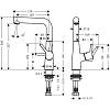 Смеситель для умывальника Talis S 210 с донным клапаном Chrome Hansgrohe (72105000), купить - фото №2 - small